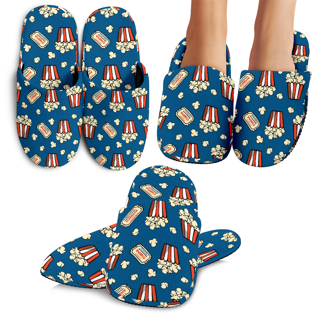 Popcorn Pattern Print Design 03 Slippers