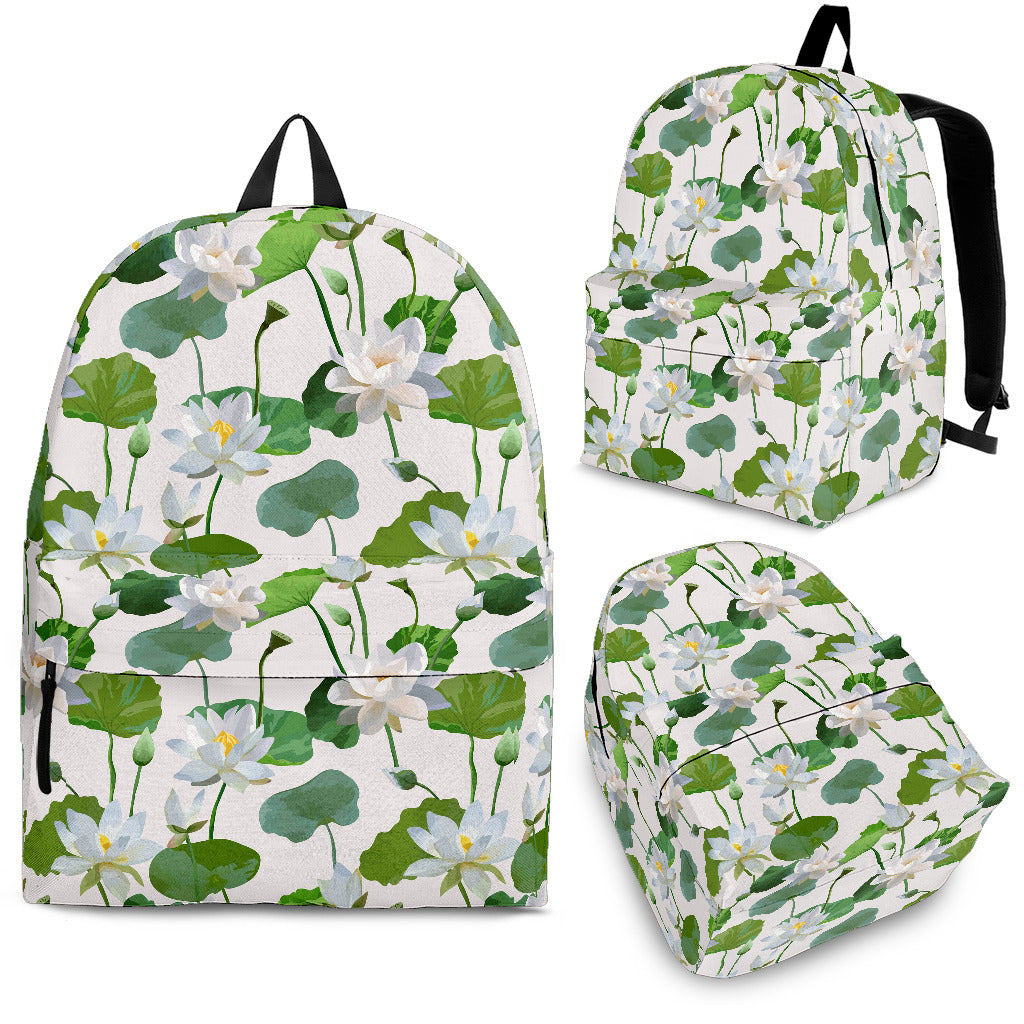 Lotus Waterlily Pattern Backpack