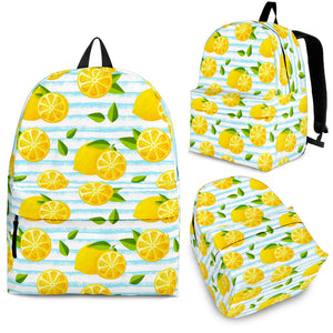 Lemon Pattern Stripe Background Backpack