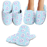 Yorkshire Terrier Pattern Print Design 01 Slippers