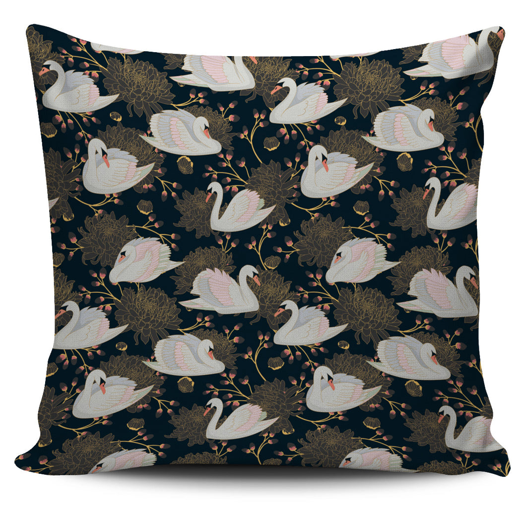 Swan Pattern Pillow Cover