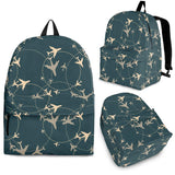 Airplane Circle Pattern Backpack