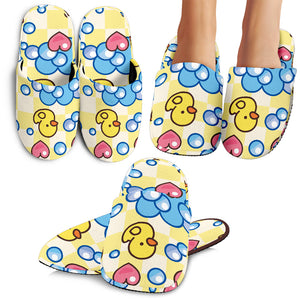 Duck Toy Pattern Print Design 01 Slippers