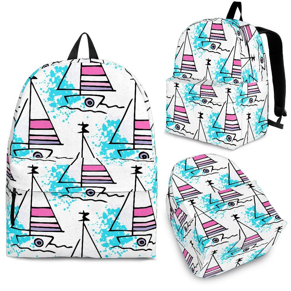Sailboat Pattern Backpack