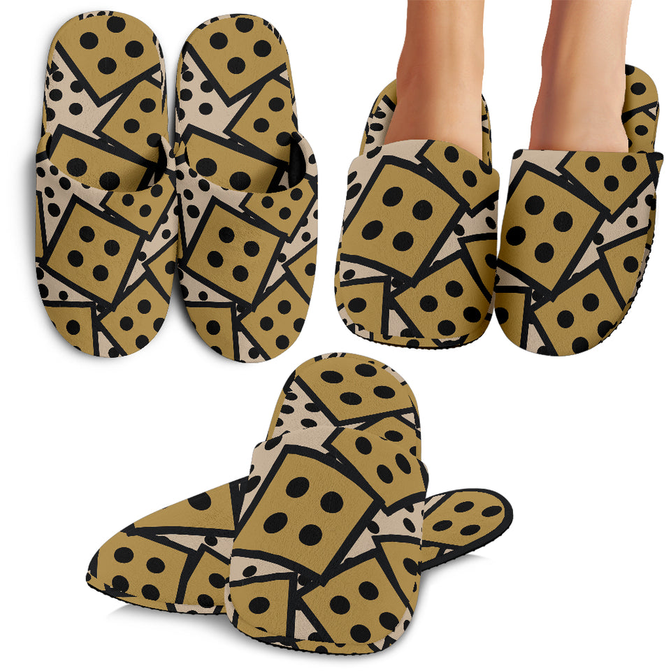 Dice Pattern Print Design 02 Slippers