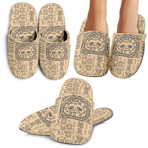 Egypt Hieroglyphics Pattern Print Design 04 Slippers