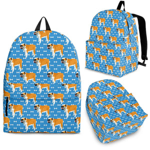 English Bulldog Pattern Print Design 04 Backpack