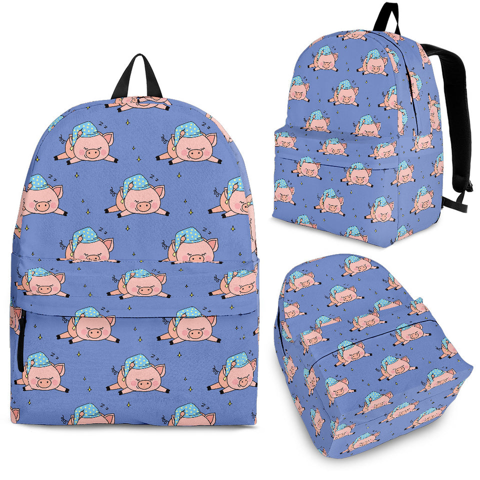 Pig Pattern Print Design 03 Backpack