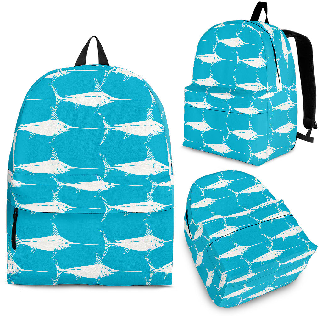 Swordfish Pattern Print Design 02 Backpack