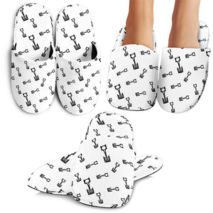 Engine Piston Random Pattern Print Design 04 Slippers