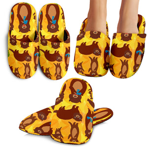 Otter Pattern Slippers