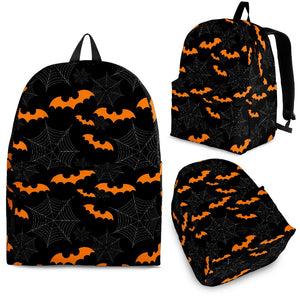 Cobweb Spider Web Bat Pattern Backpack
