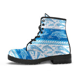 Dolphin Tribal Pattern Ethnic Motifs Leather Boots