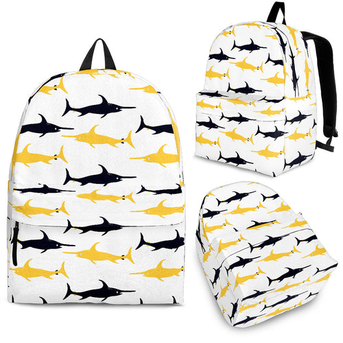 Swordfish Pattern Print Design 05 Backpack