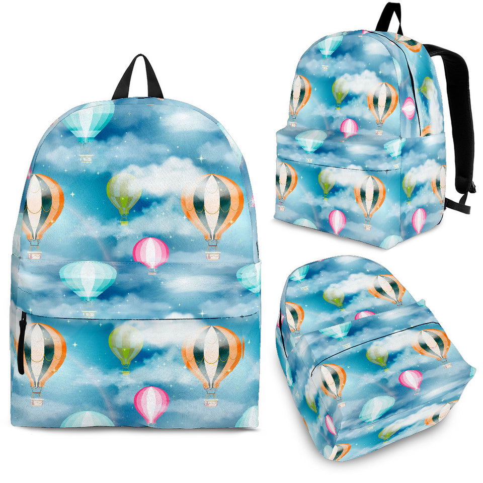 Hot Air Balloon in Night Sky Pattern Backpack