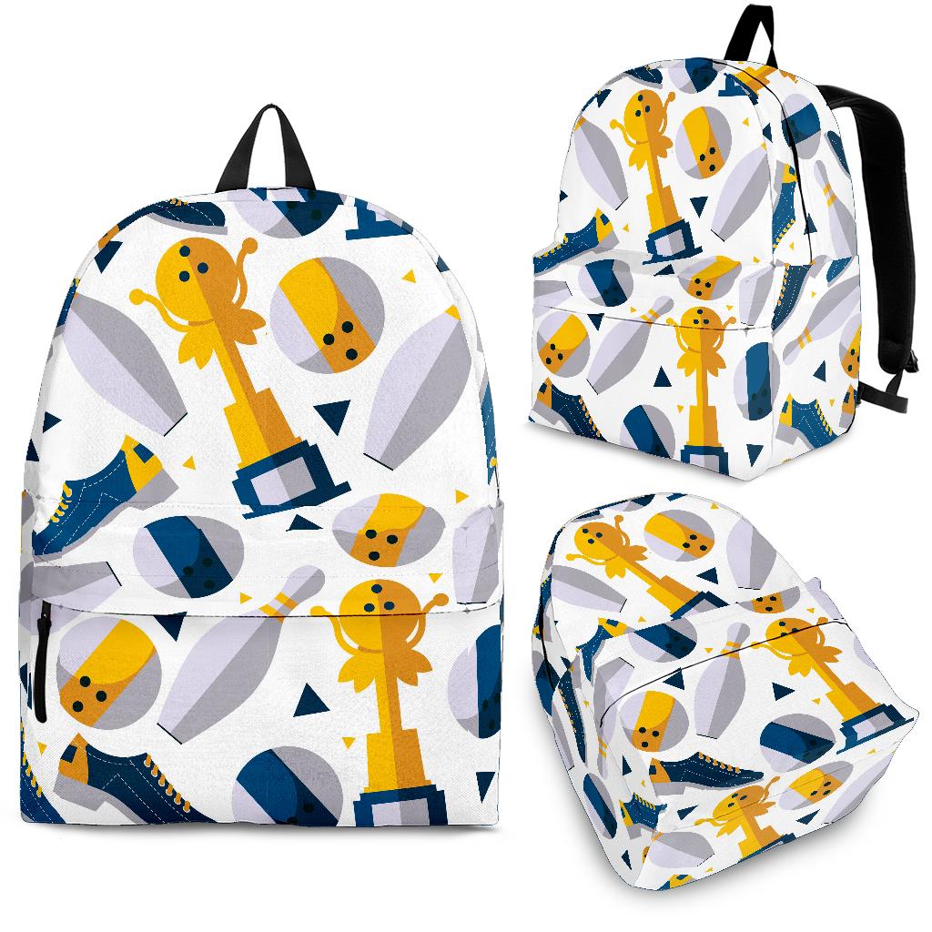 Bowling Ball and Shoes Pattern Backpack