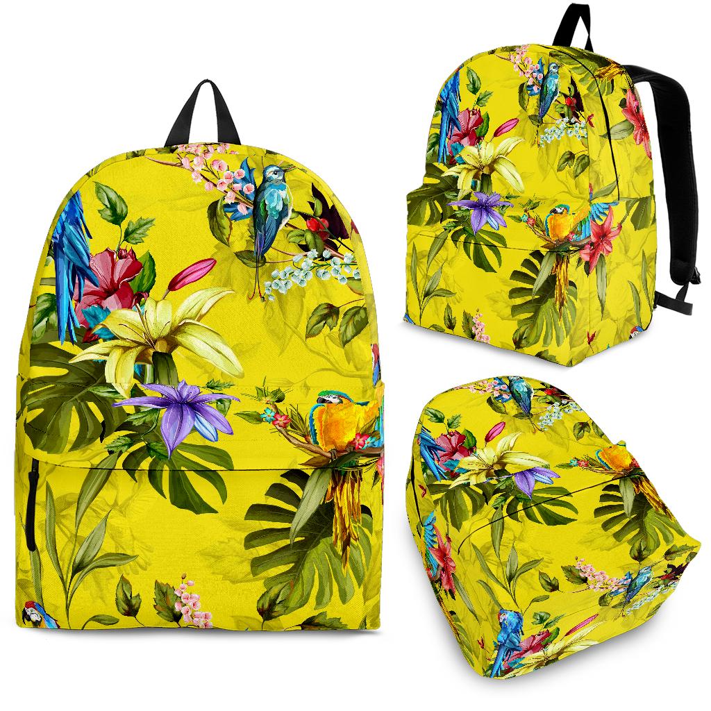 Colorful Parrot Pattern Backpack