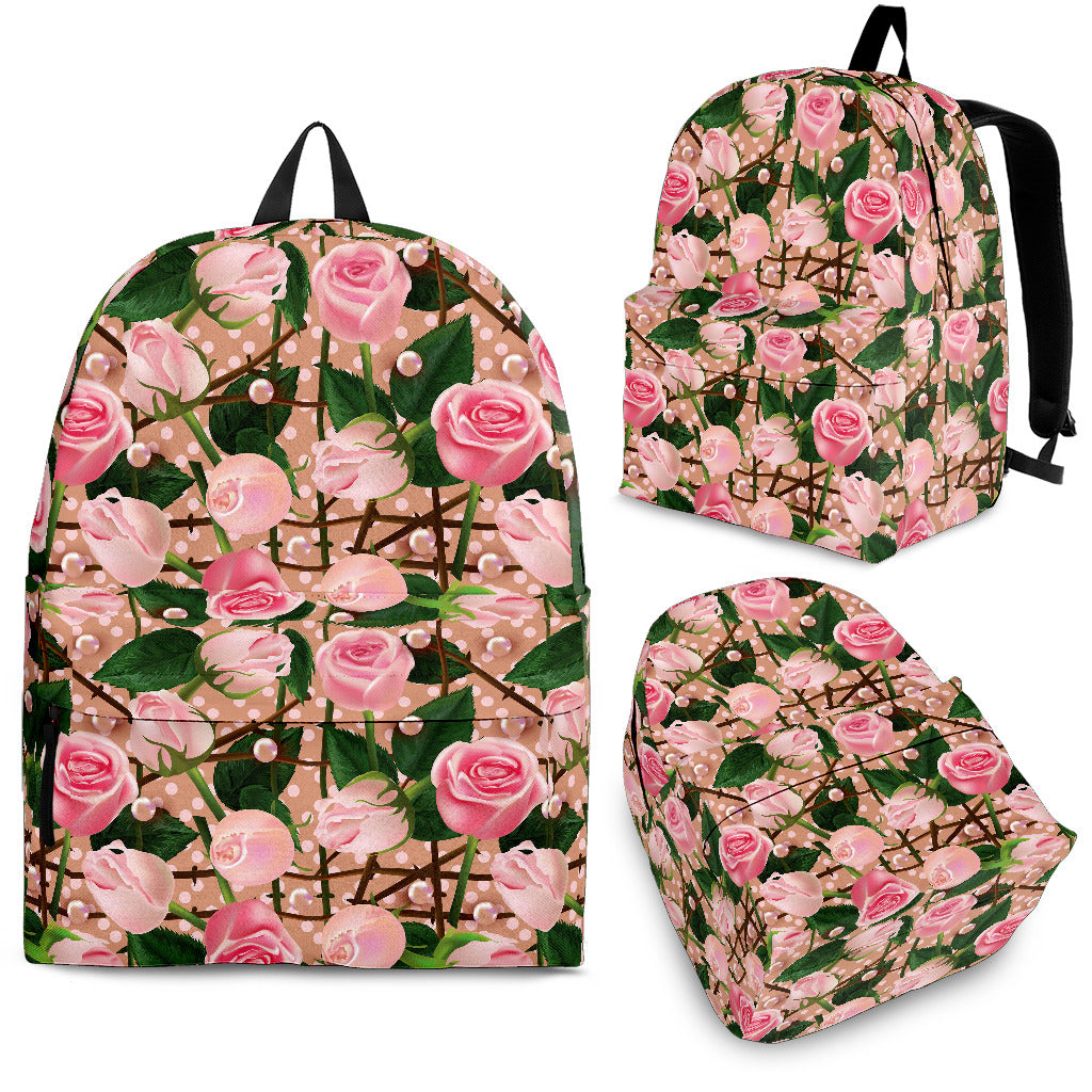 Rose Pattern Print Design 04 Backpack