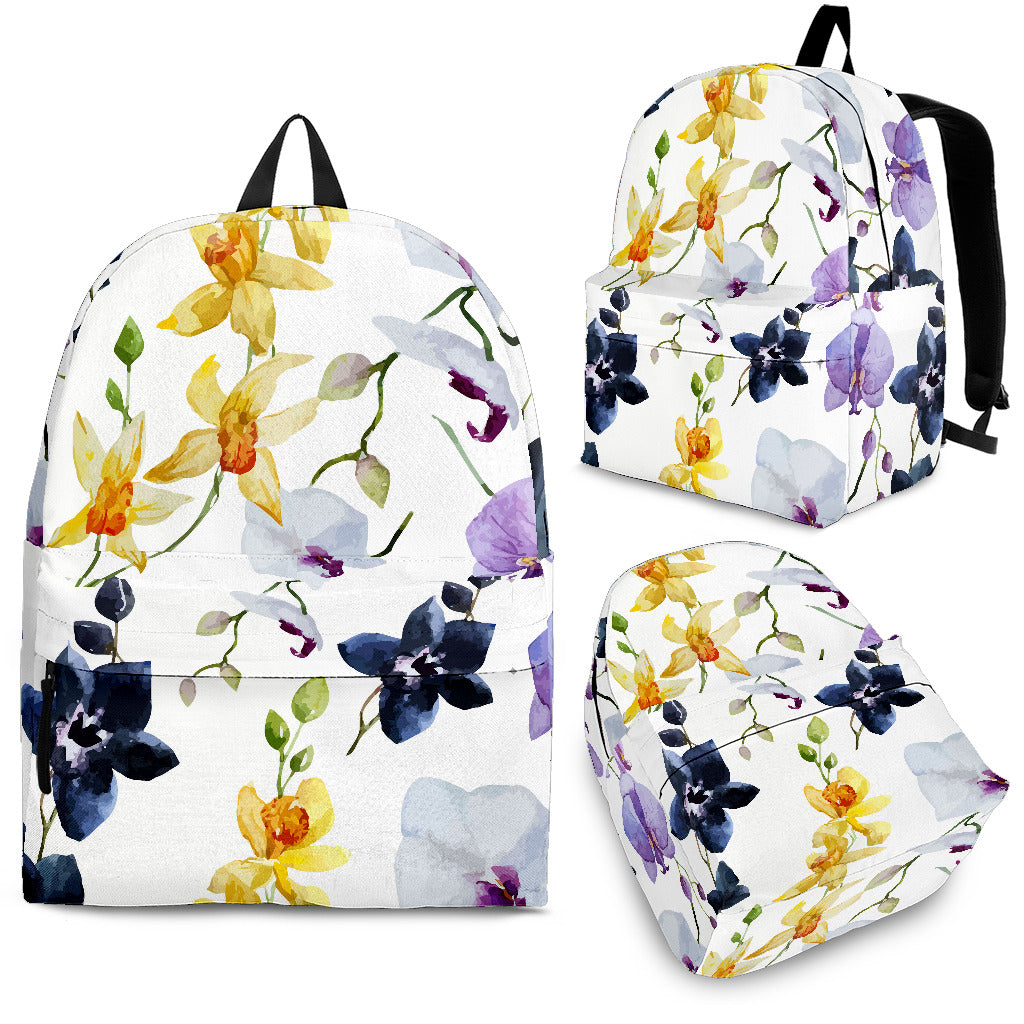 Orchid Pattern Background Backpack