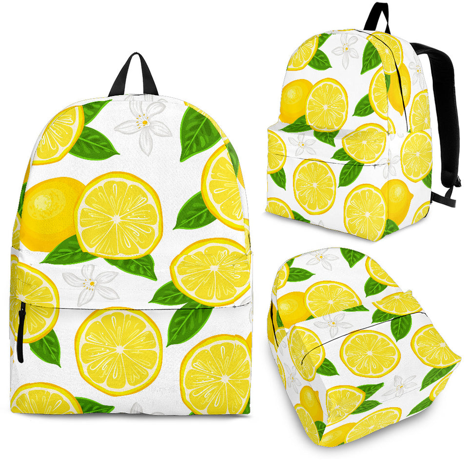 Lemon Flower Pattern Backpack
