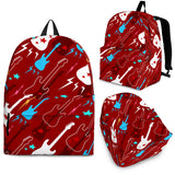 Electical Guitar Red Pattern Backpack