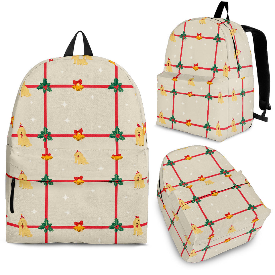 Golden Retriever Pattern Print Design 01 Backpack