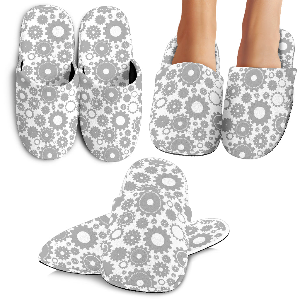 Gear Pattern Print Design 03 Slippers