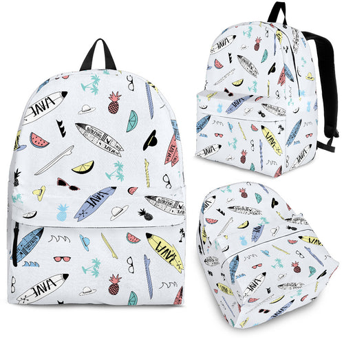Surfboard Pattern Print Design 01 Backpack