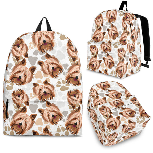 Yorkshire Terrier Pattern Print Design 04 Backpack