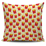 French Fries Pattern Theme Pillow Cover