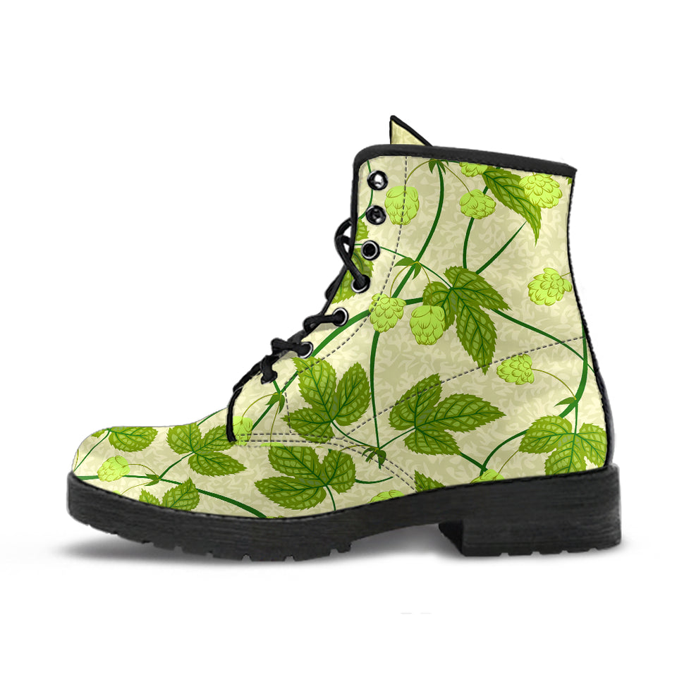 Hop Theme Pattern Leather Boots