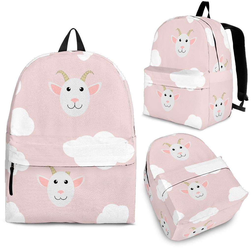 Goat Could Pink Pattern Backpack
