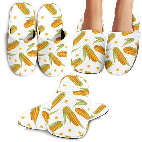 Corn Pattern Print Design 04 Slippers