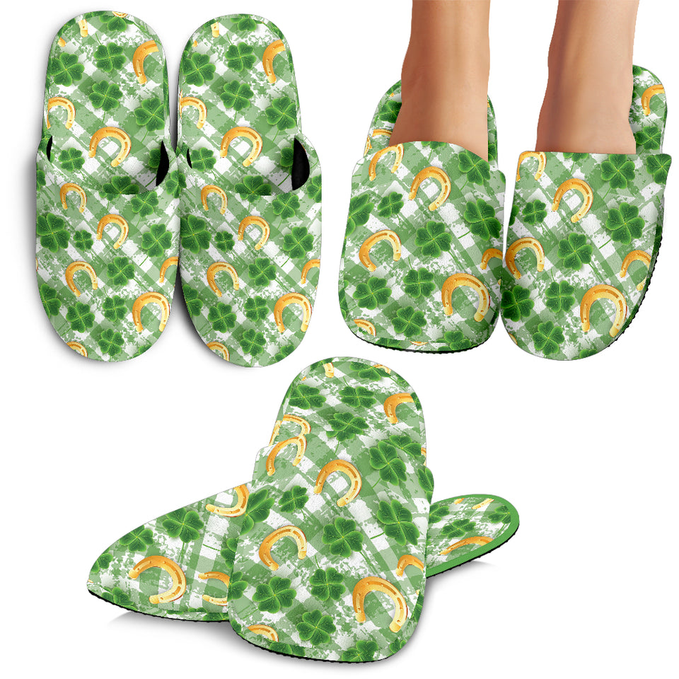 Horseshoes Pattern Print Design 05 Slippers