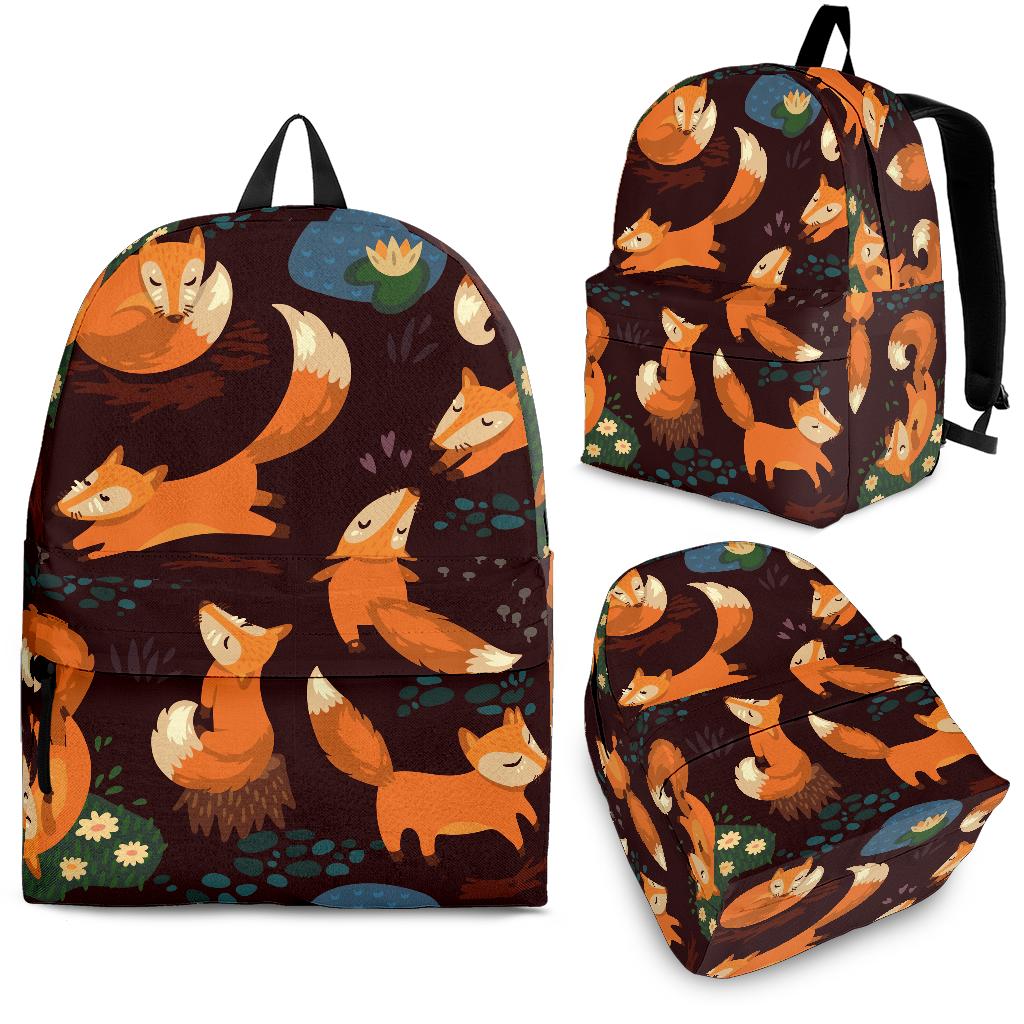 Fox Pattern Backpack