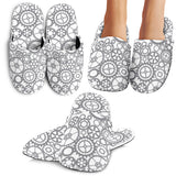 Gear Pattern Print Design 05 Slippers