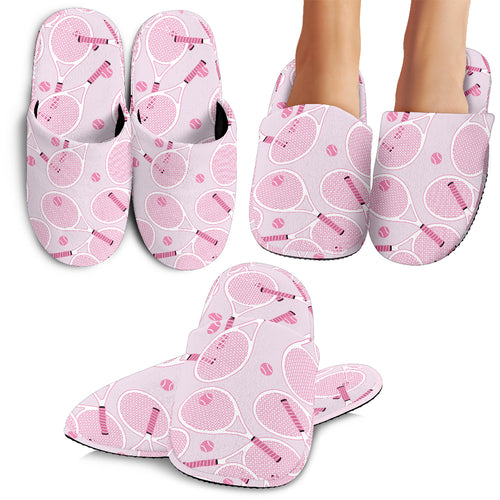 Tennis Pattern Print Design 02 Slippers