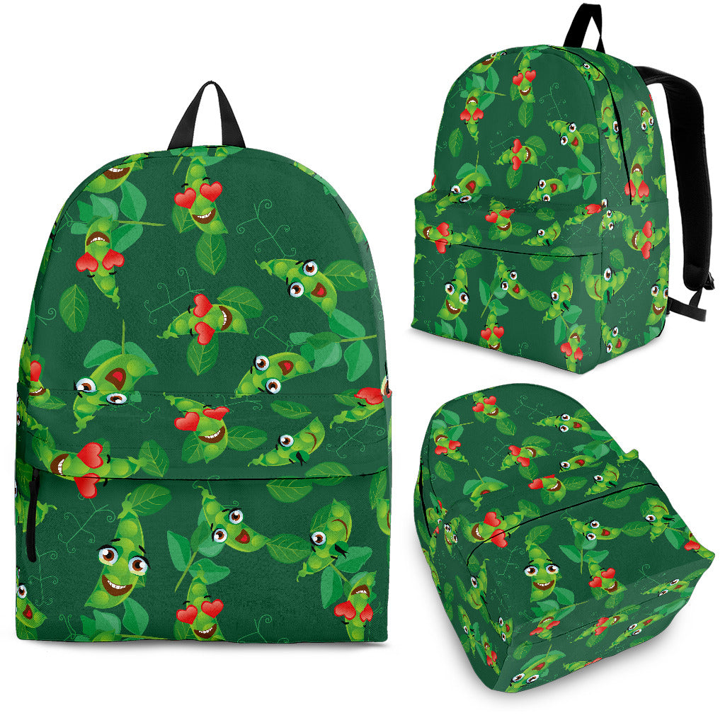 Green Peas Pattern Print Design 05 Backpack