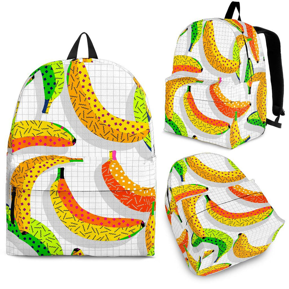 Banana Geometric Pattern Backpack