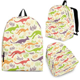 Colorful Kangaroo Pattern Backpack