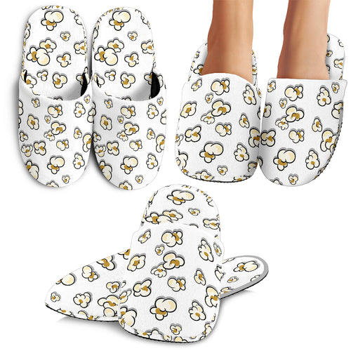 Popcorn Pattern Print Design 04 Slippers