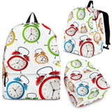 Colorful Clock Pattern Backpack