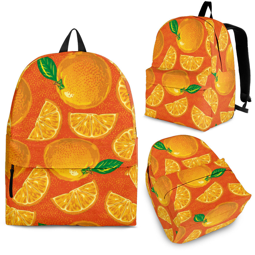 Orange Pattern background Backpack