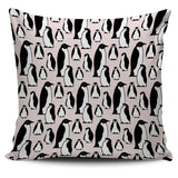 Penguin Pattern Background Pillow Cover