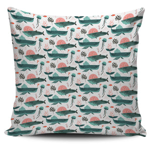 Whale Jelly Fish Pattern  Pillow Cover