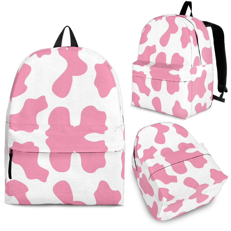 Pink Cow Skin Pattern Backpack