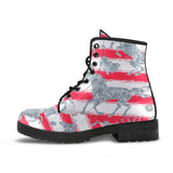 Unicorn Silver Pattern Leather Boots