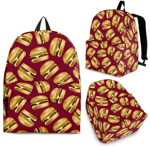 Hamburger Pattern Print Design 01 Backpack