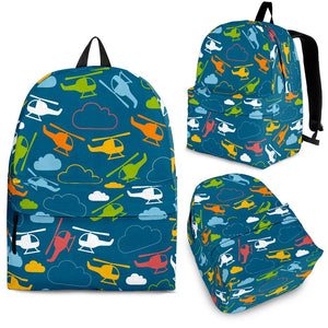 Color Helicopter Pattern Backpack