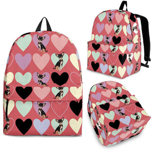 Chihuahua Heart Pink Pattern Backpack